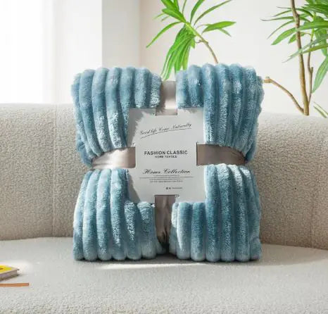 Wide Stripe Solid Blanket