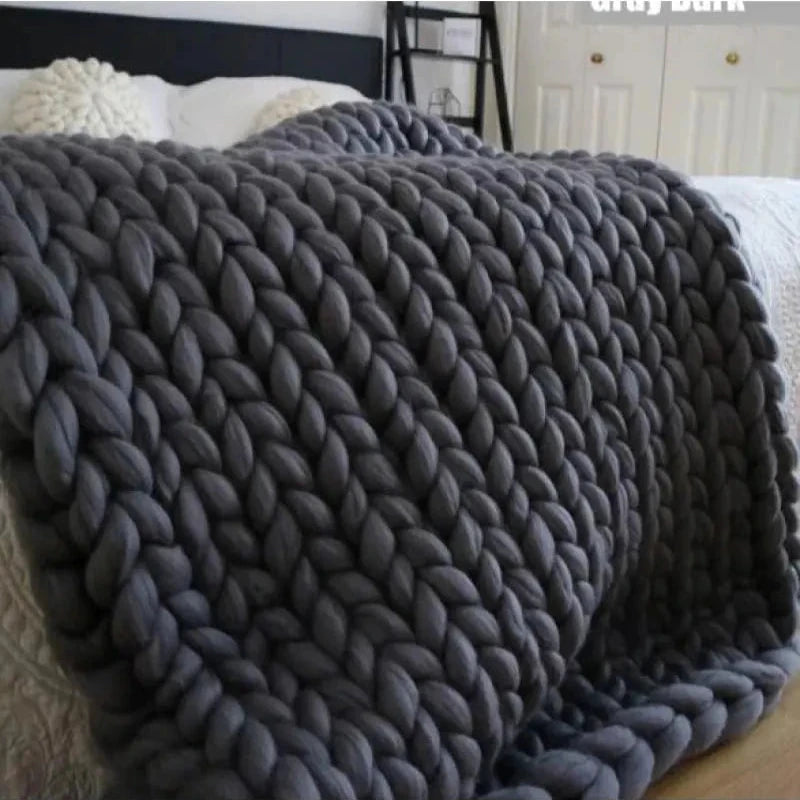 Chunky Knit Sofa Blanket