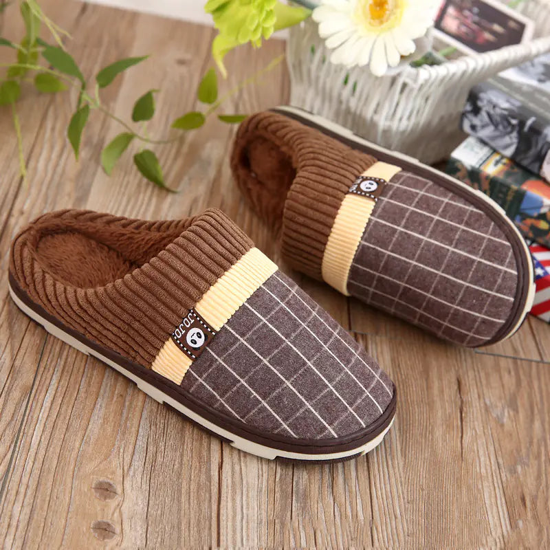 Mens Graph Cotton Slippers