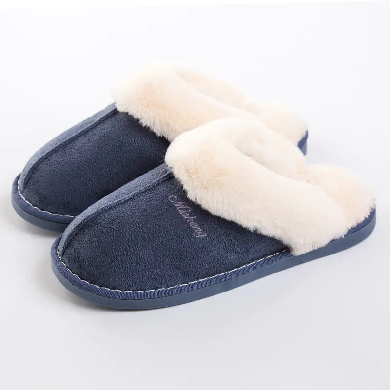 Thermal Plush Non-Slip Cotton Indoor Slippers
