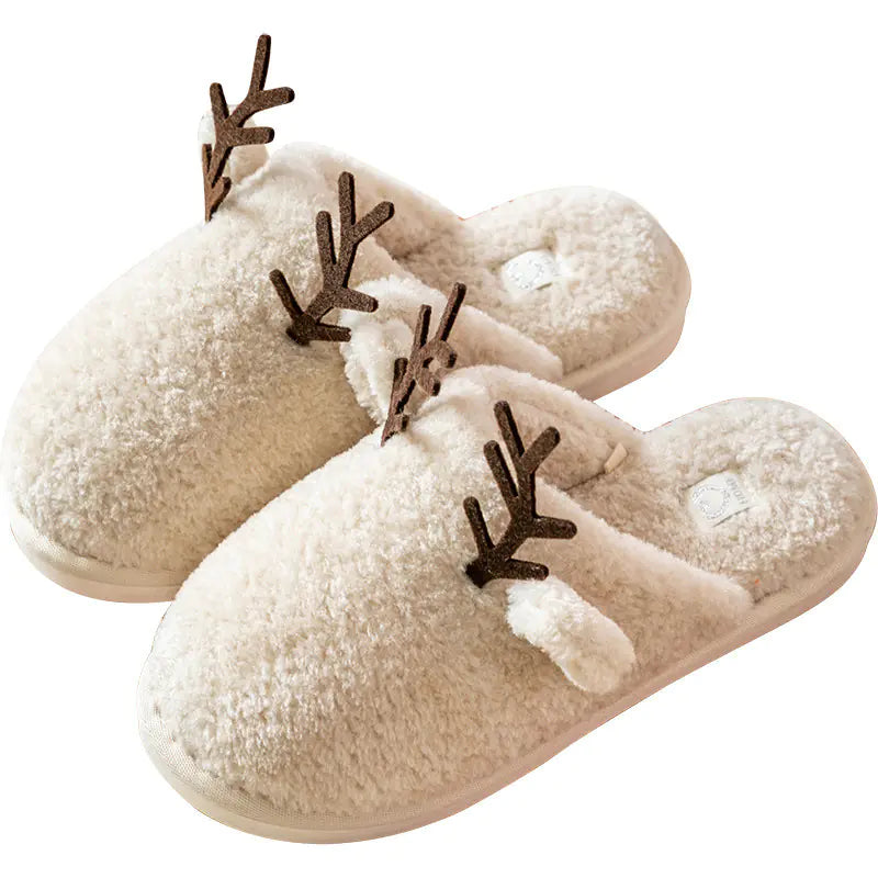 Warm Plush Cotton Slippers for Women