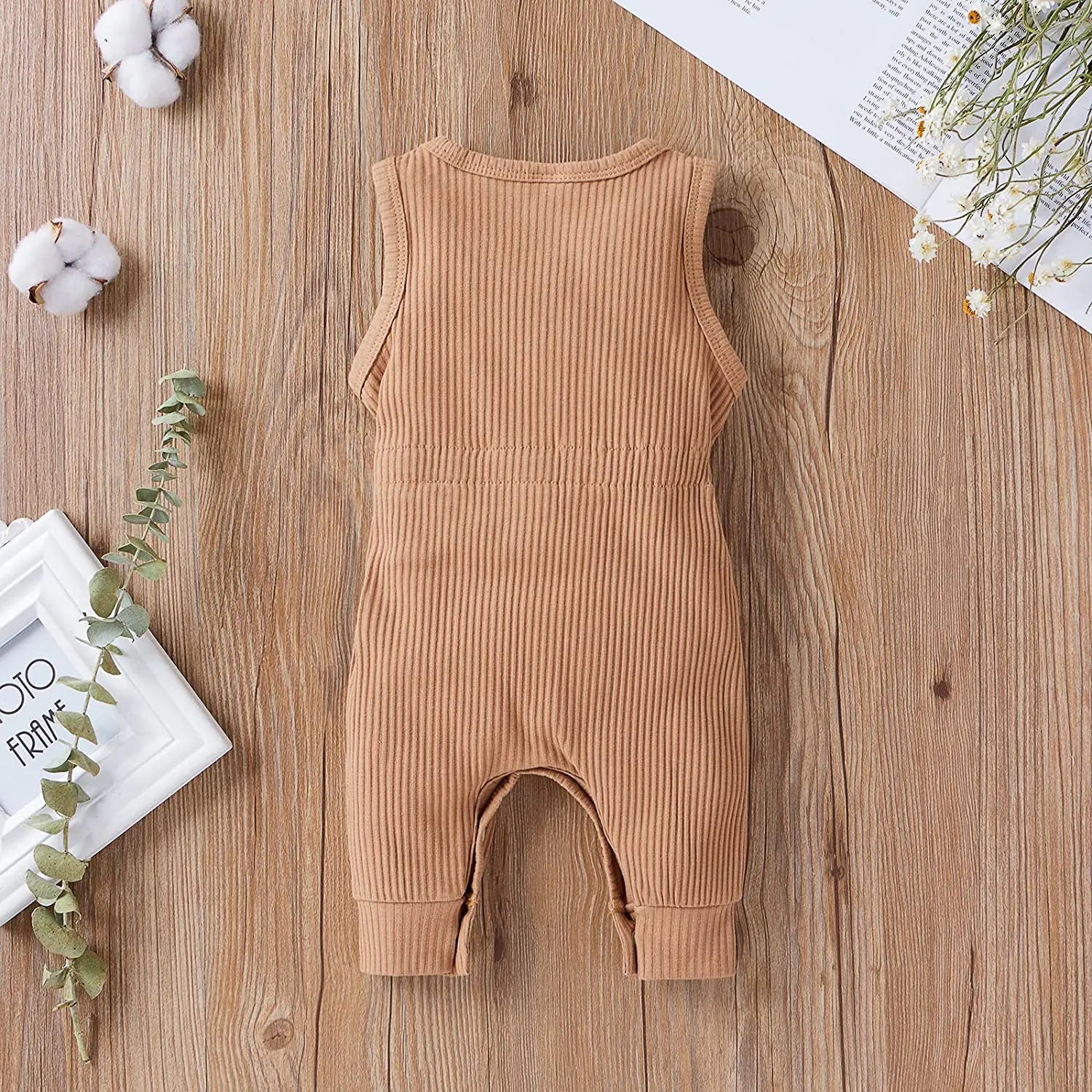 Newborn Baby Sleeveless Knitted Romper Jumpsuit