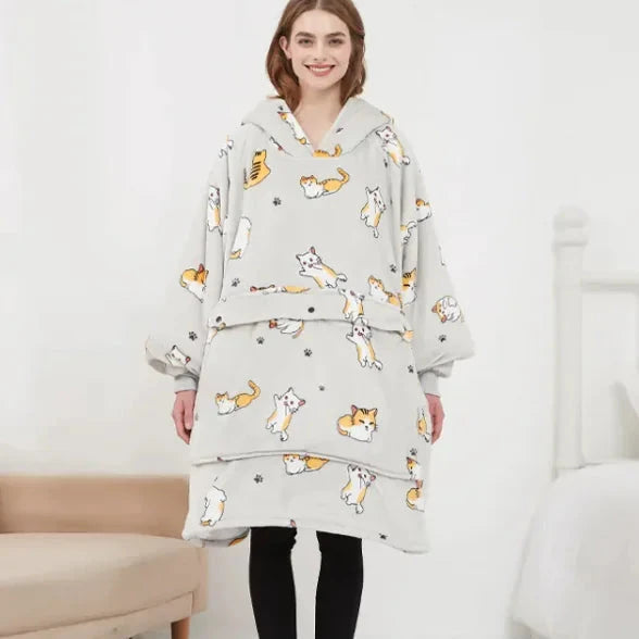 USB Hooded Electric Heating Blanket