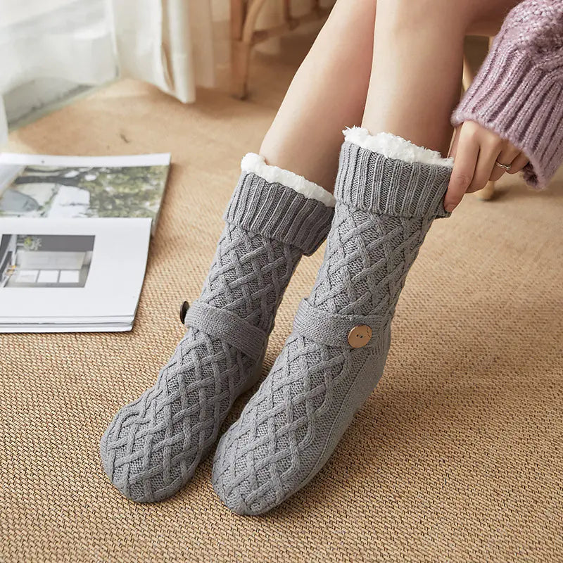 Lambswool Fleece-lined Floor Socks