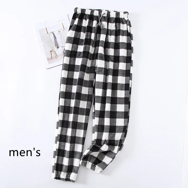 Thick Flannel Plaid Pyjama Bottoms