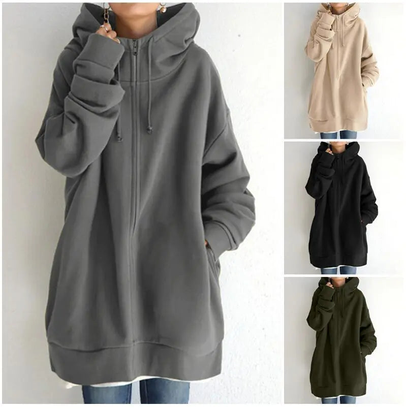 Ladies' Cozy Full-Zip Fleece Hoodie