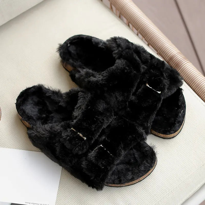 Furry Cotton Slippers