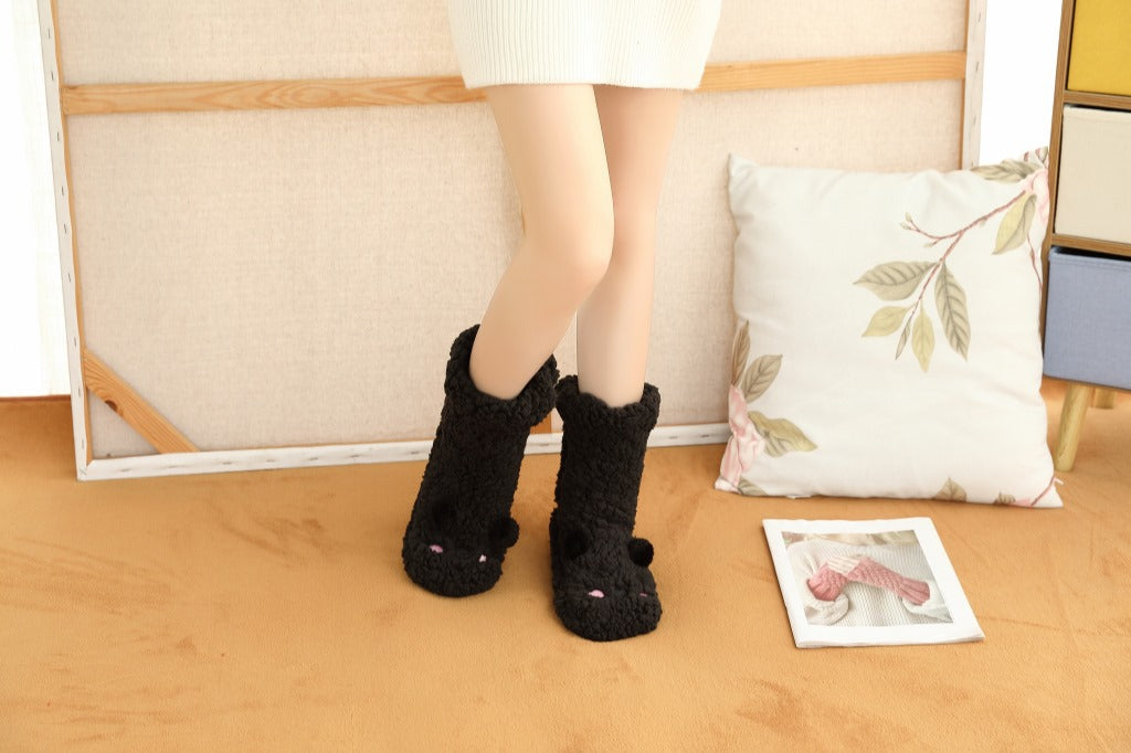 Cartoon Lambswool Anti-Slip Socks