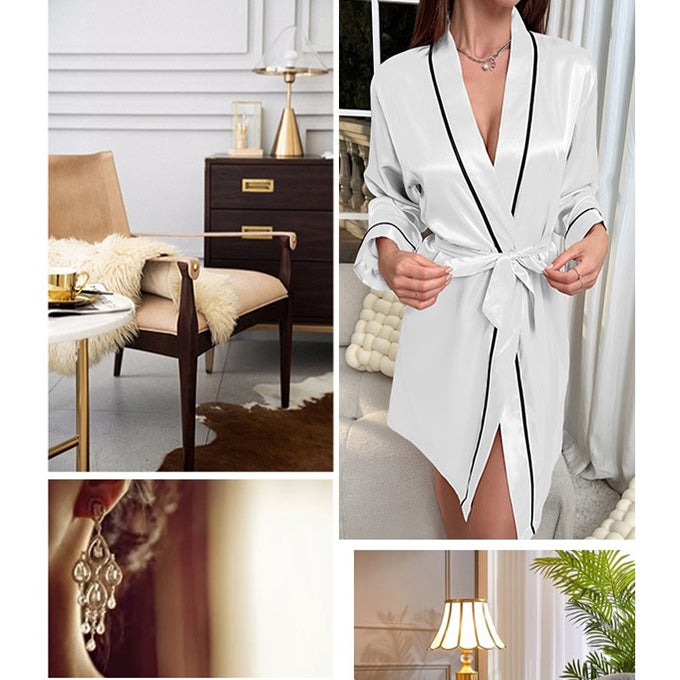 Ladies' Silk-Feel Robe and Nightwear