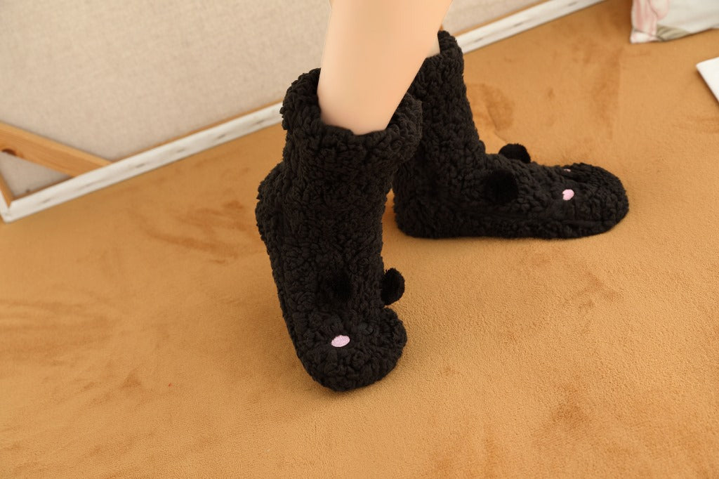 Cartoon Lambswool Anti-Slip Socks