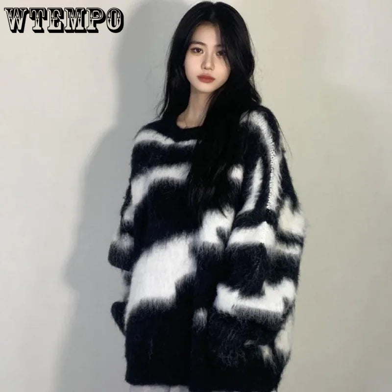 Ladies Mohair Stripe Sweater