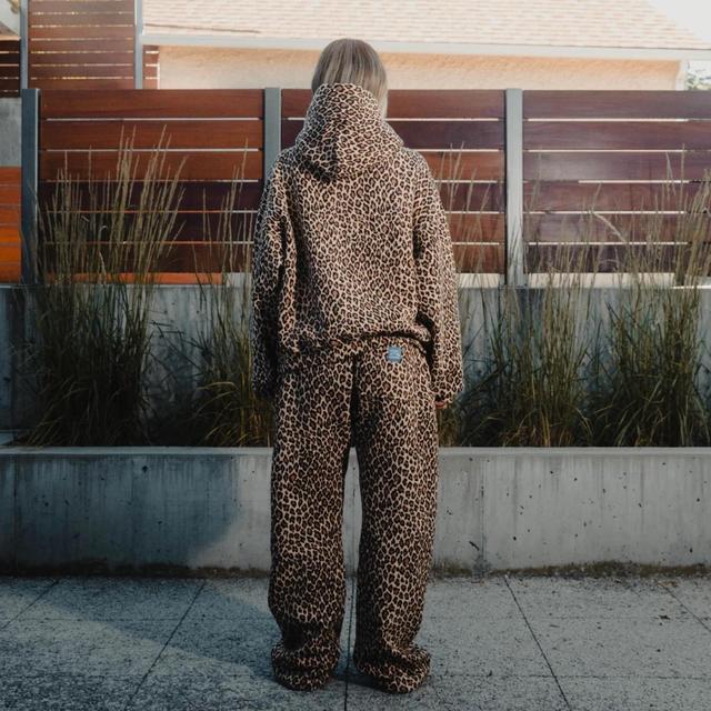 Unisex Leopard Print Hoodie Set