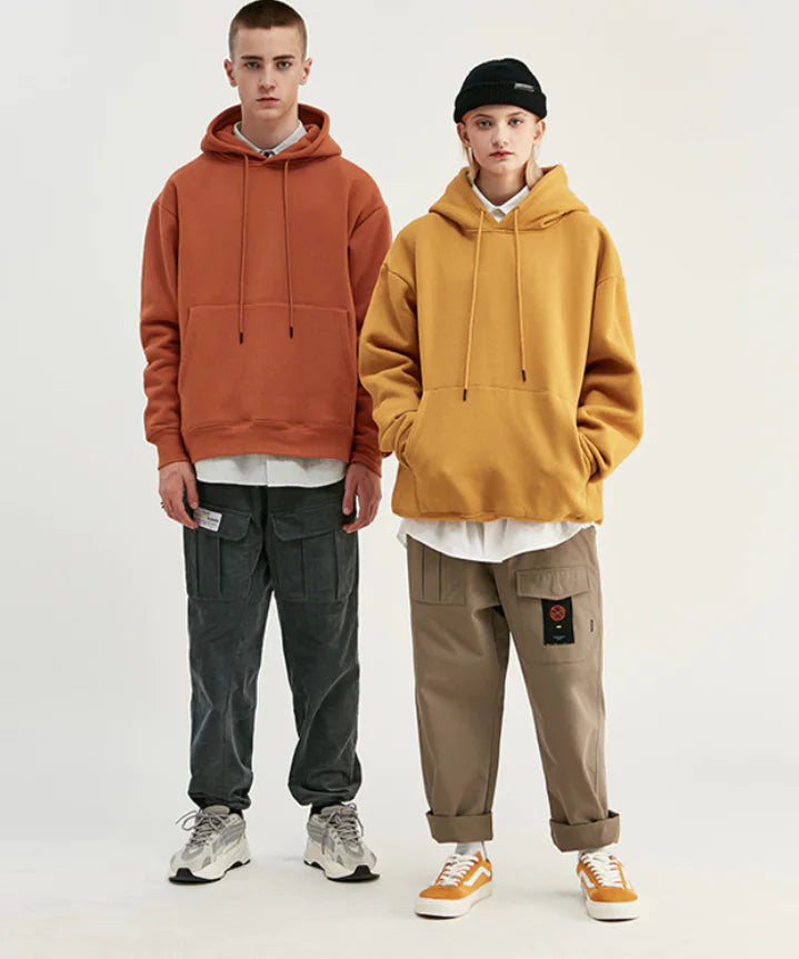 Thick Fleece Oversized Hooded Sweatshirt for Men