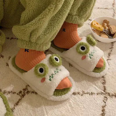 Cute Cartoon Plush Anti-Skid Indoor Slippers