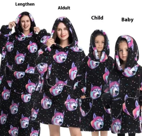 Family Lazy Blanket Hoodie