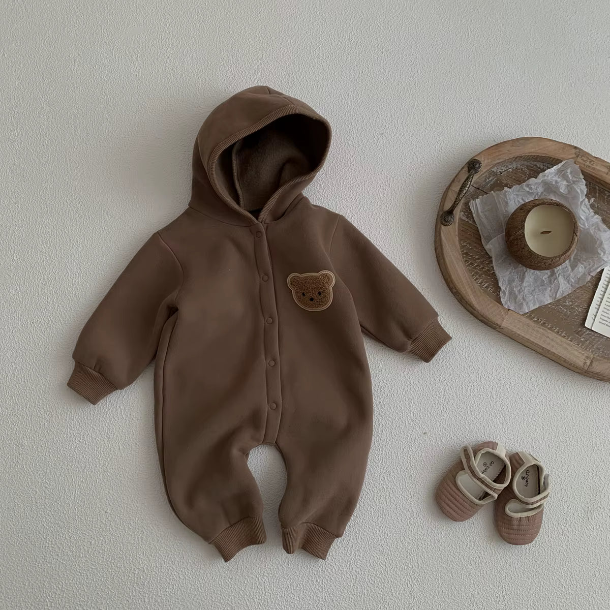 Winter Hooded Onesie for Infants