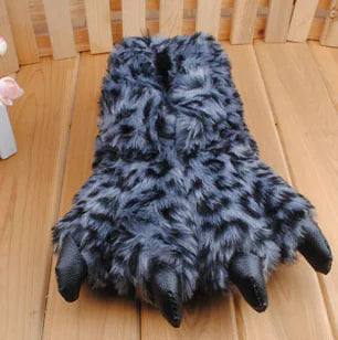 Cartoon Leopard Dinosaur Paw Slippers