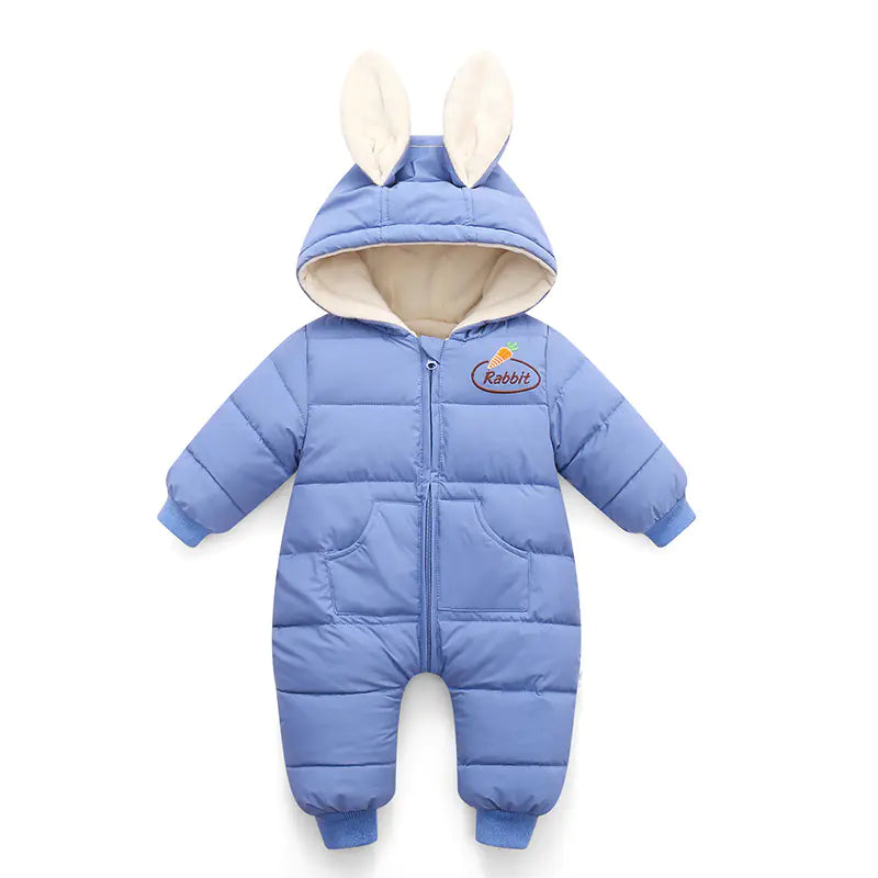 Cartoon Rabbit Ear Thick Baby Onesie