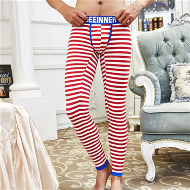 Men's Cotton and Lycra Thermal U-Shape Pajama Pants