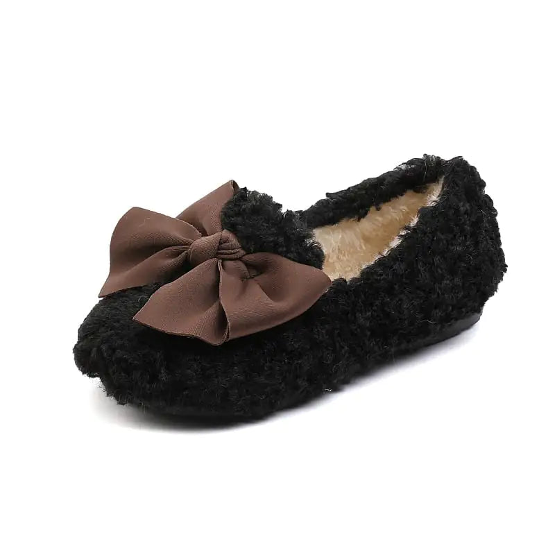 Girls' Insulated Cotton-padded Furry Shoes for Kids