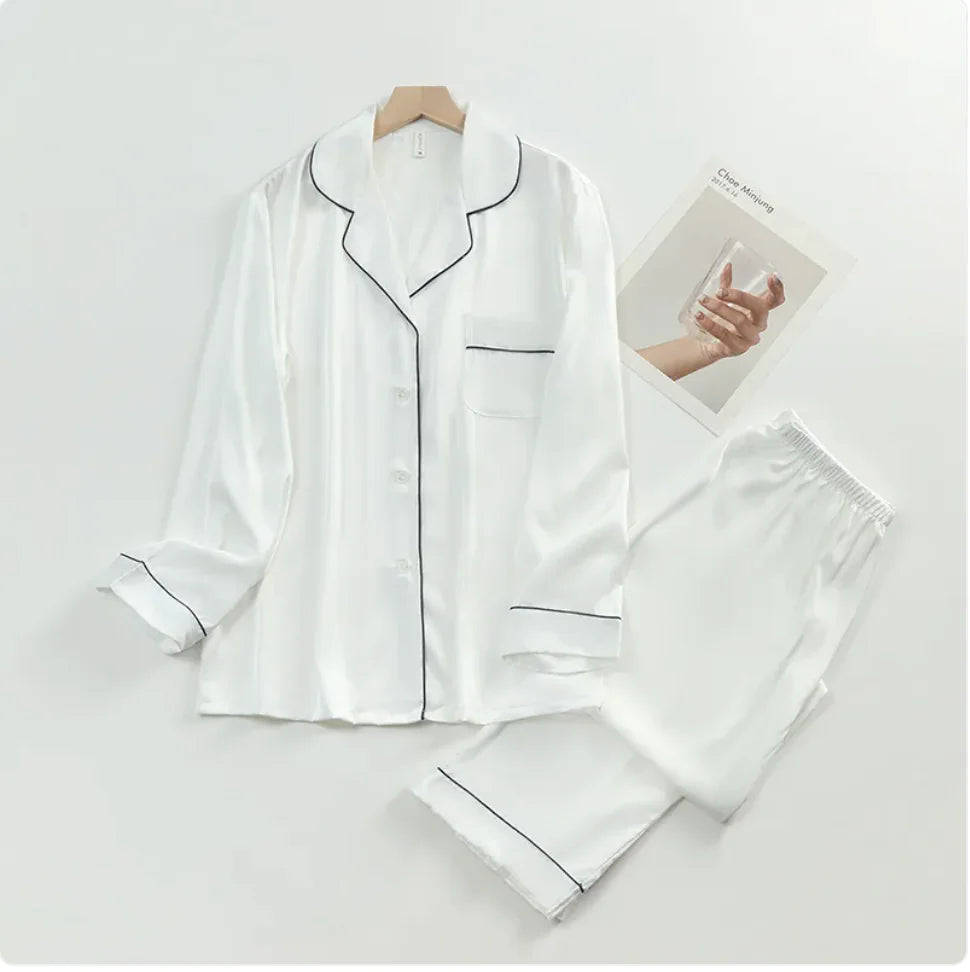 Ladies'Lapel Pajama Set