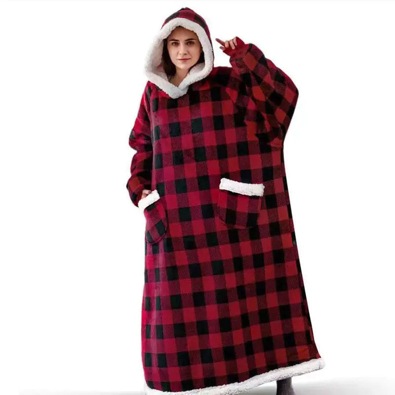Long Unisex Pyjama Hooded Blanket
