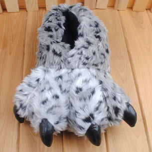 Cartoon Leopard Dinosaur Paw Slippers