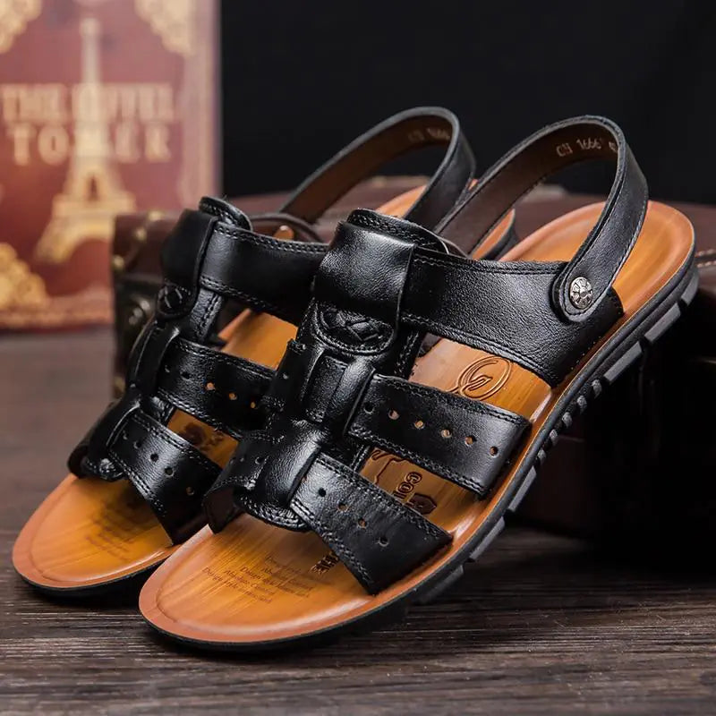 Mens Cowhide Beach Sandals