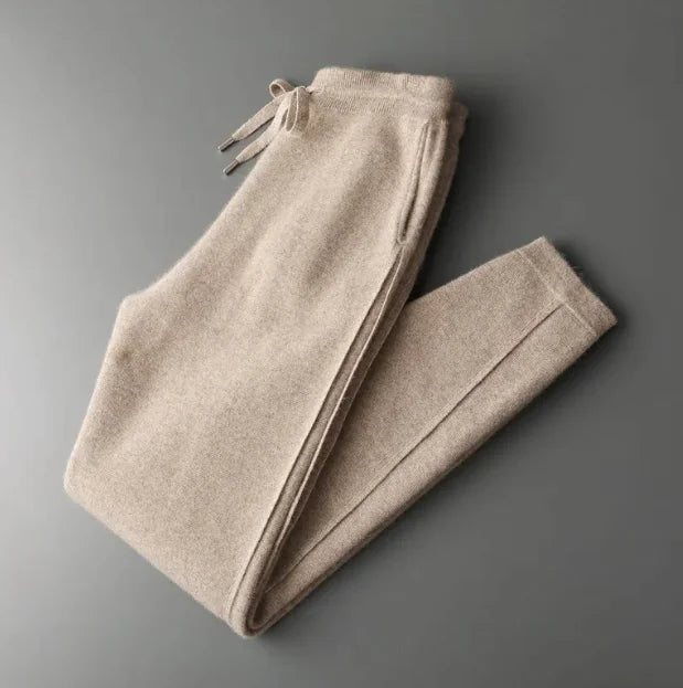 Men Solid Color Cashmere Pants