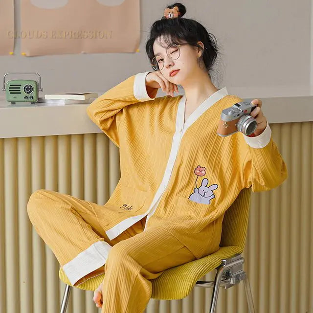 Womans Cartoon Pajamas Set