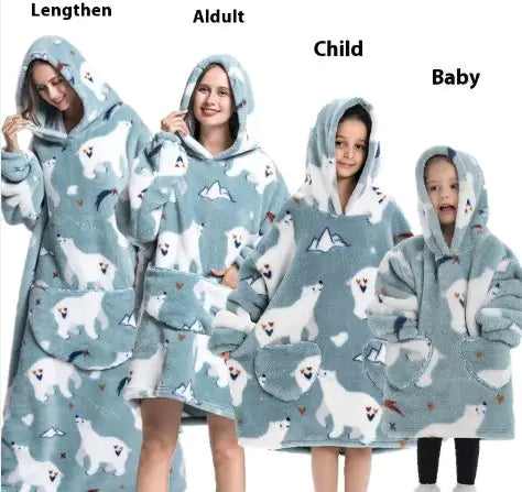 Family Lazy Blanket Hoodie