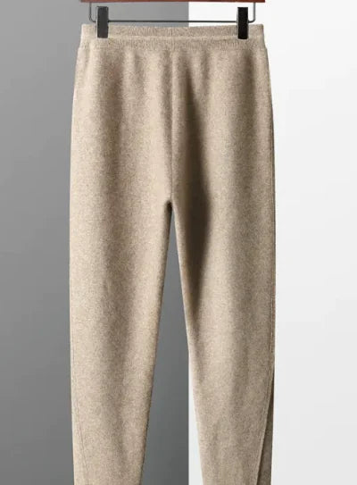 Men Solid Color Cashmere Pants