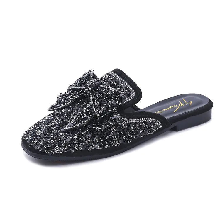 Ladies Sequinned Slippers