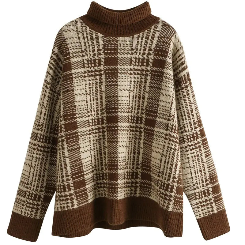 Vintage Style Knitted Turtleneck for Women