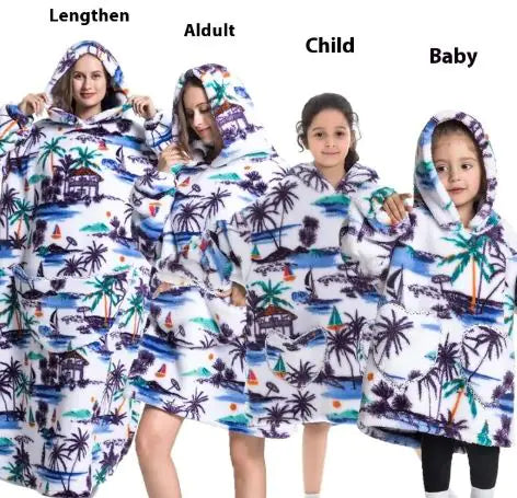 Family Lazy Blanket Hoodie