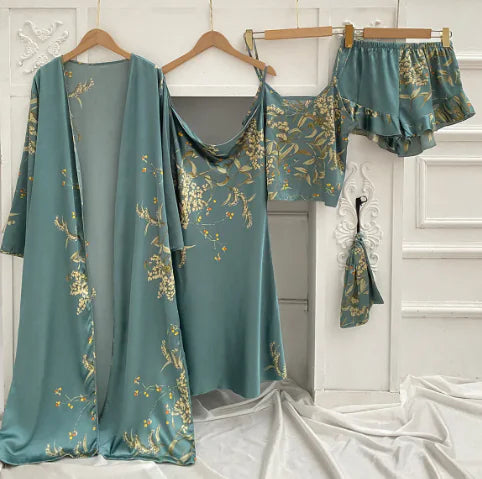 Women's Cherry Print Pajama Set