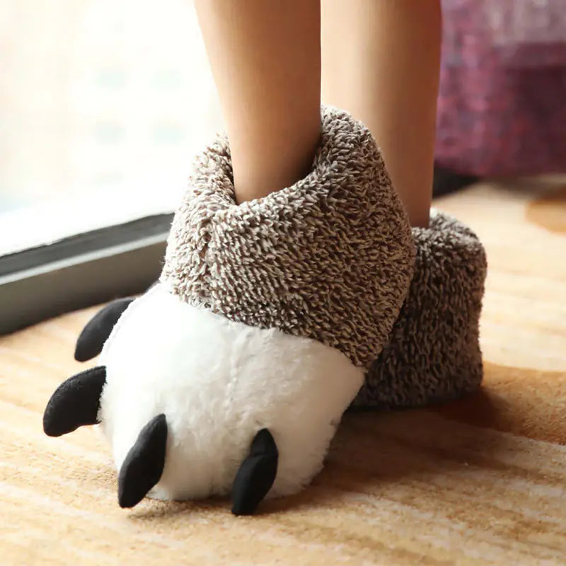 Cute Animal Bag with Plush Slippers Included