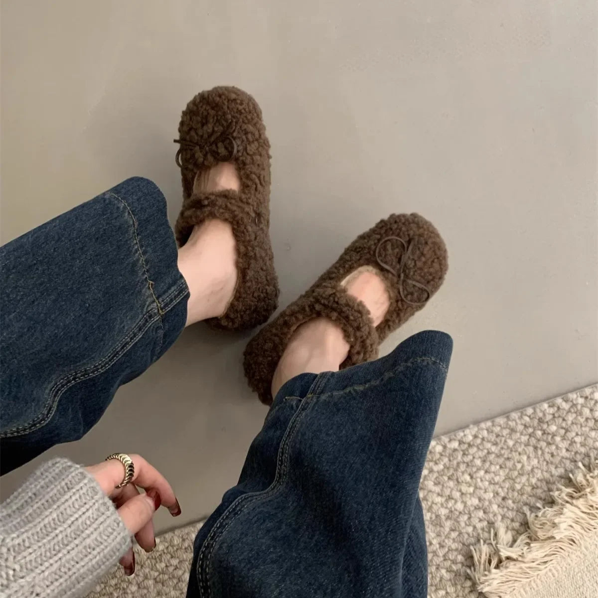 Fur Lined Ballet Flats