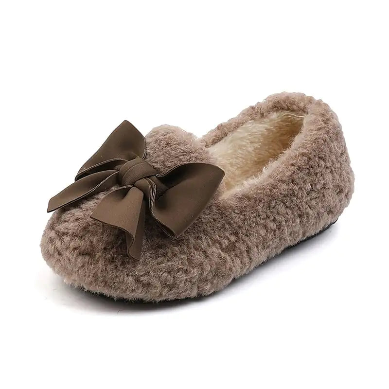 Girls' Insulated Cotton-padded Furry Shoes for Kids