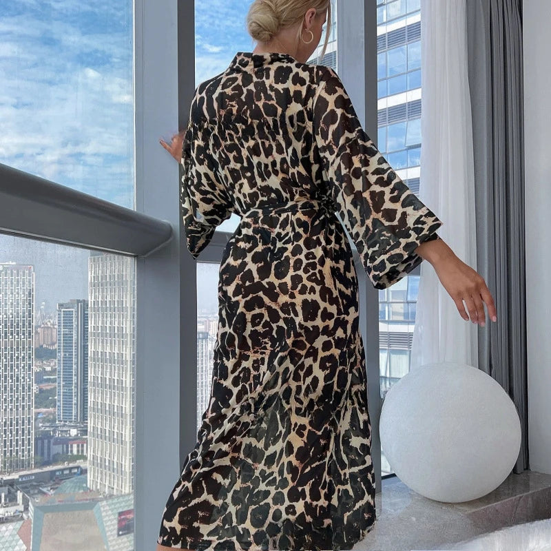 Leopard Print Robe