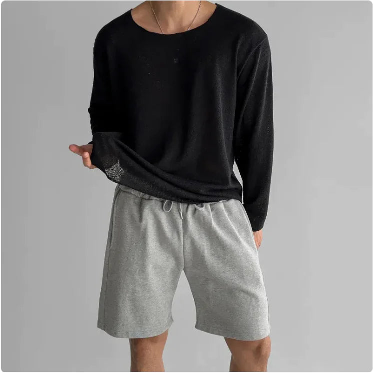 Men's Light Knit Long-Sleeve Tee