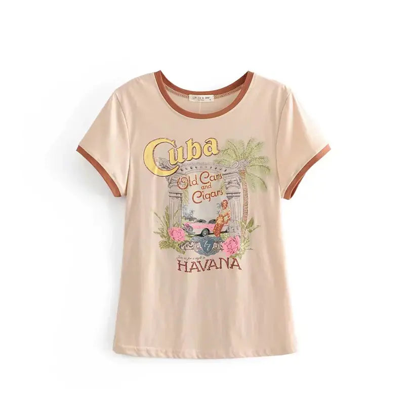 Ladies Cuba Retro Tee