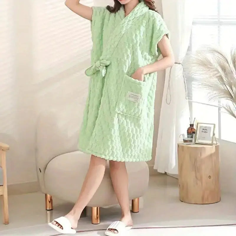 Yunduoge Girls' Absorbent Bath Skirt Robe