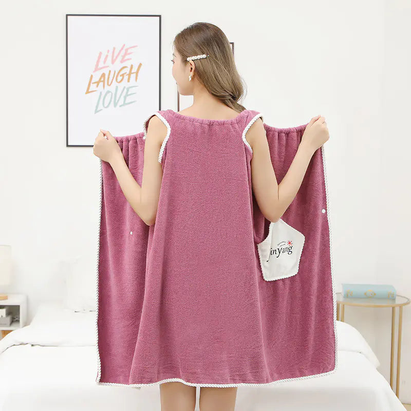 Cotton Absorbent Bath Towel Dress