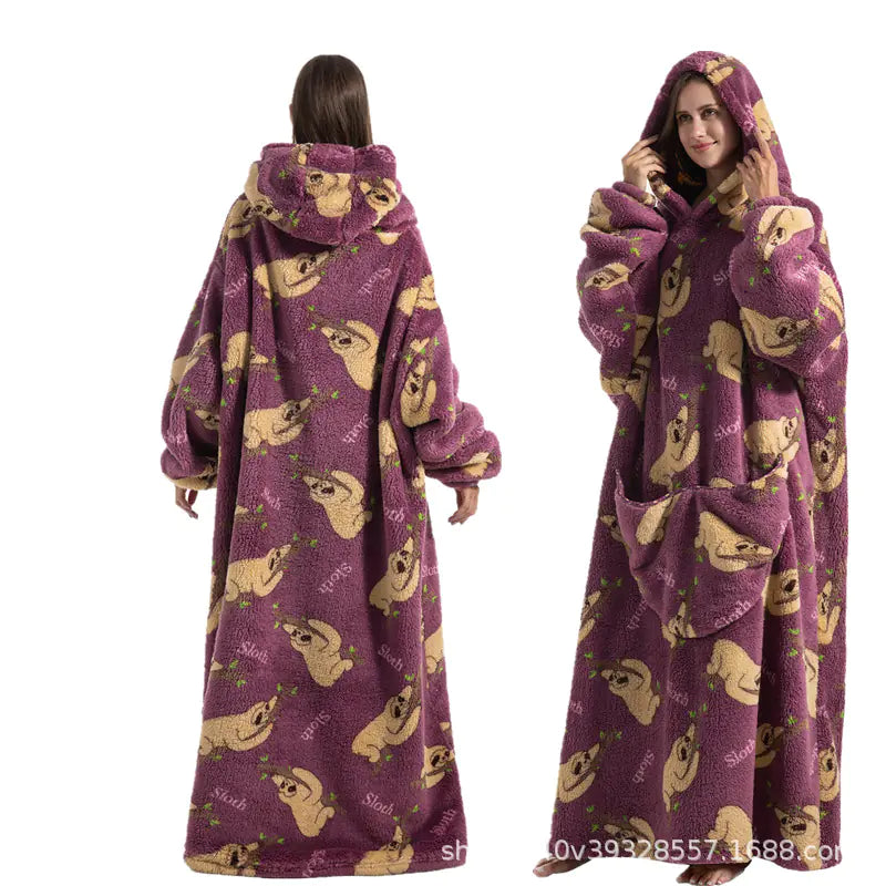 Long Oversized Cozy Blanket Hoodie