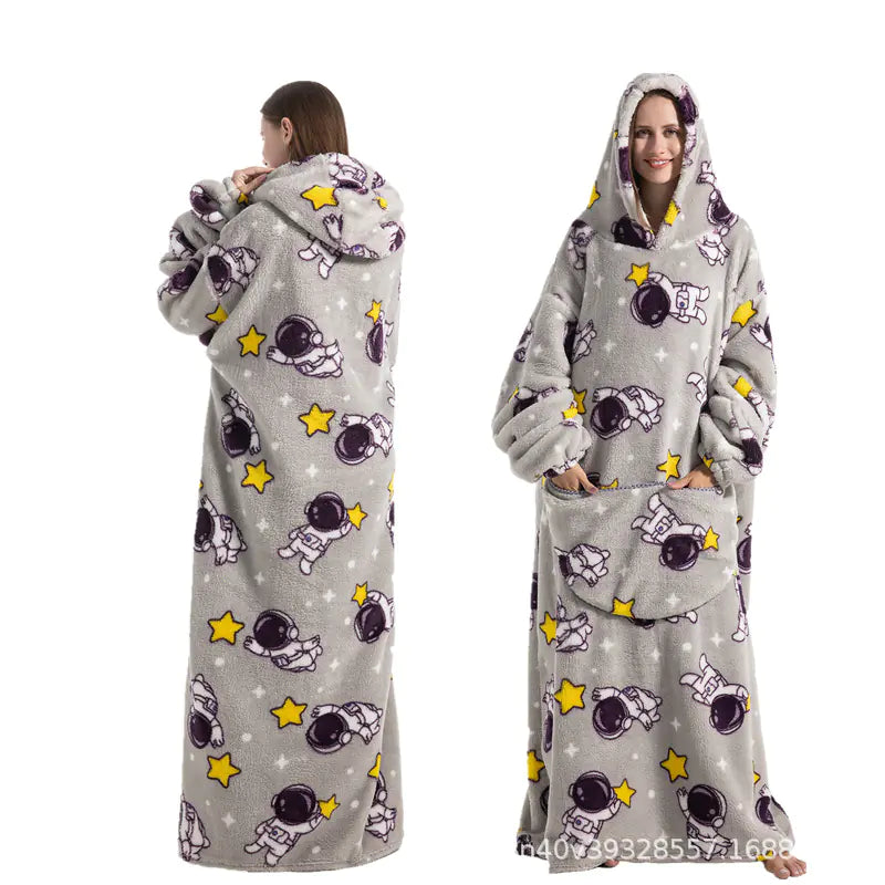 Long Oversized Cozy Blanket Hoodie