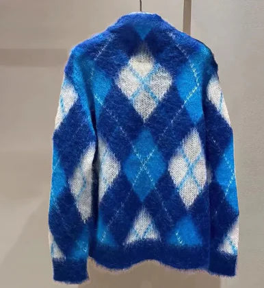 Block Mohair Knitted Sweater