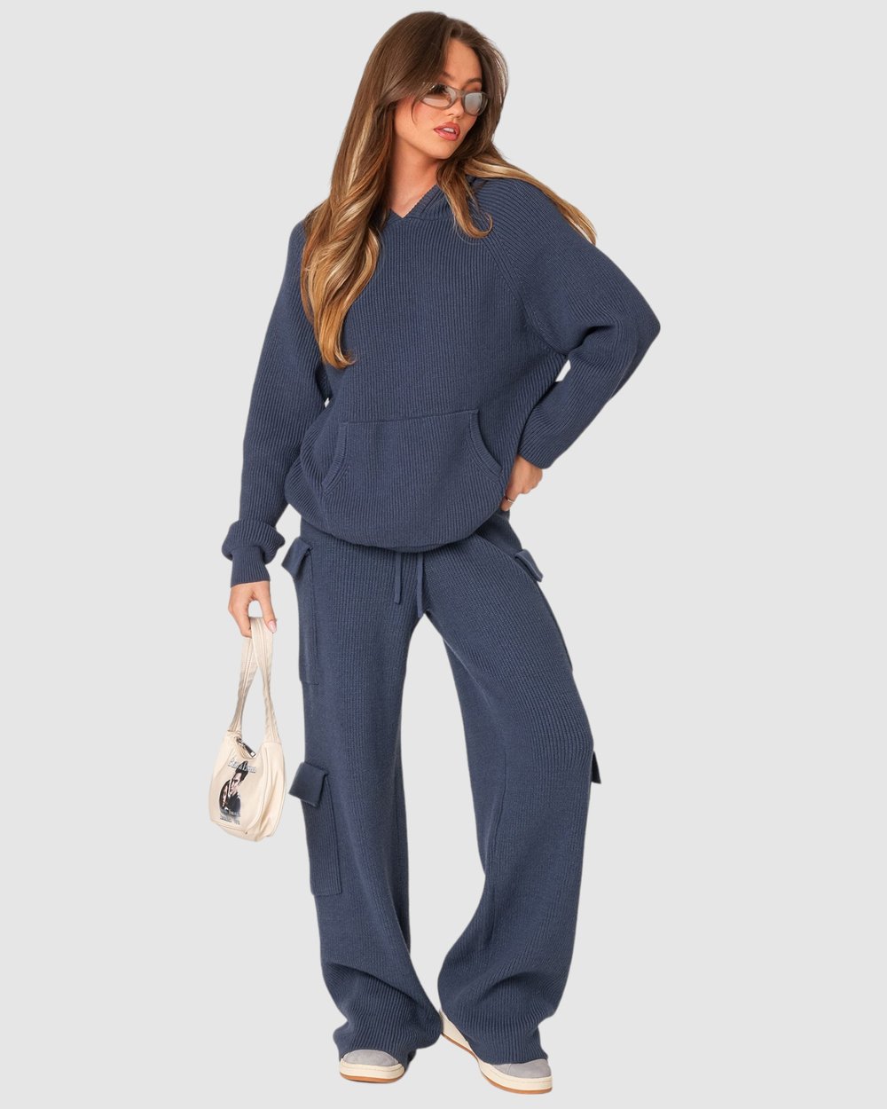 Knitted Hoodie Pocket Set