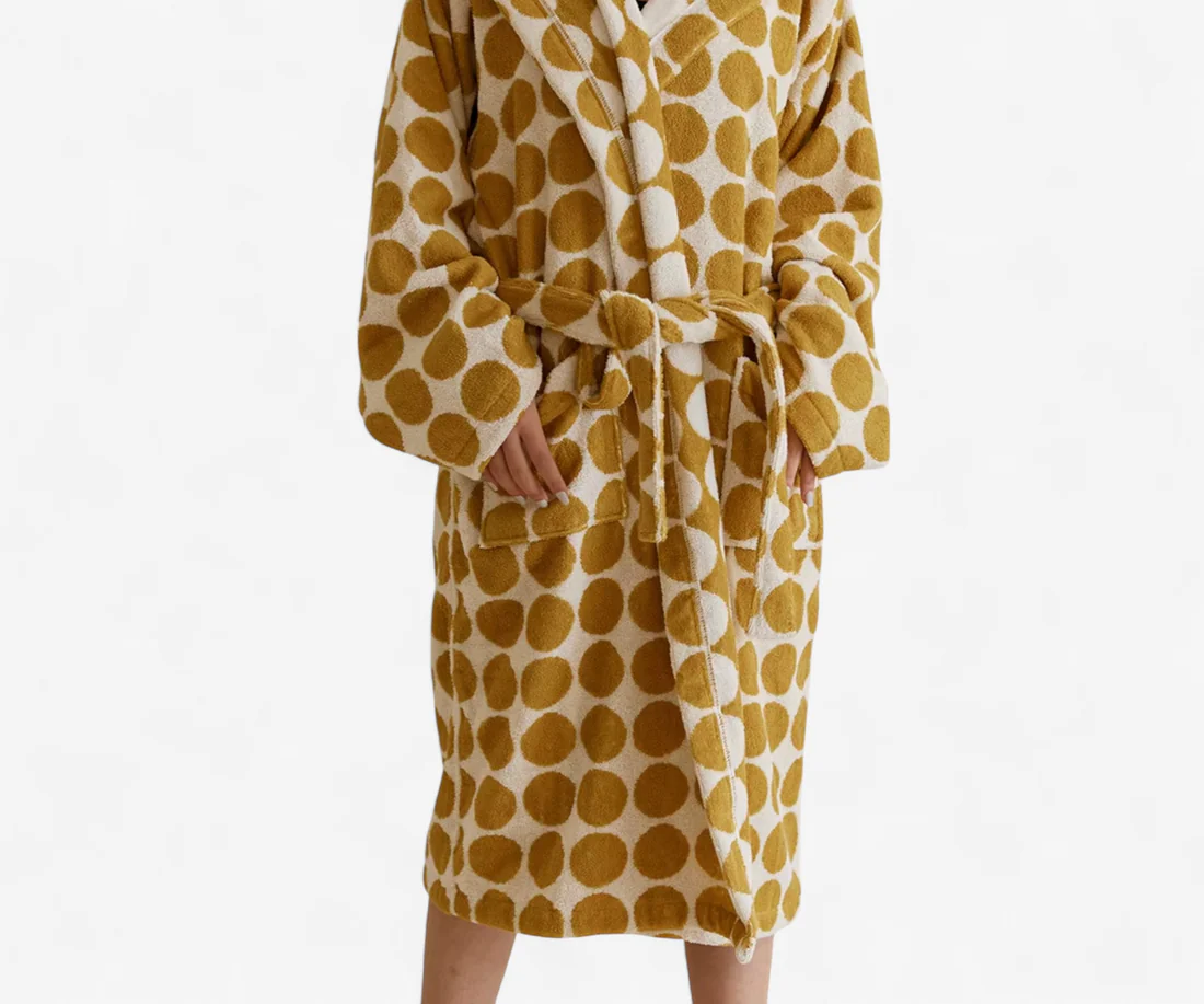 The Dawson Robe - Polka Dot Cotton Bathrobe