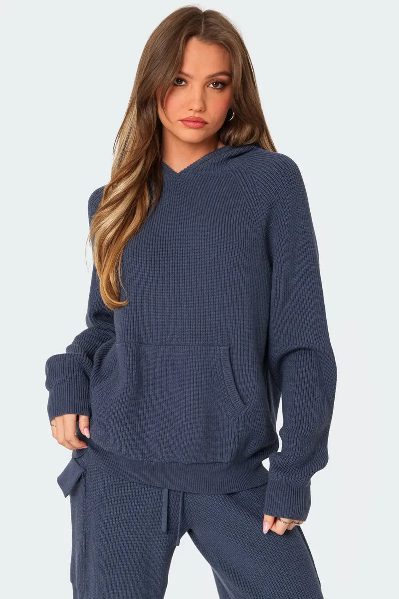 Knitted Hoodie Pocket Set